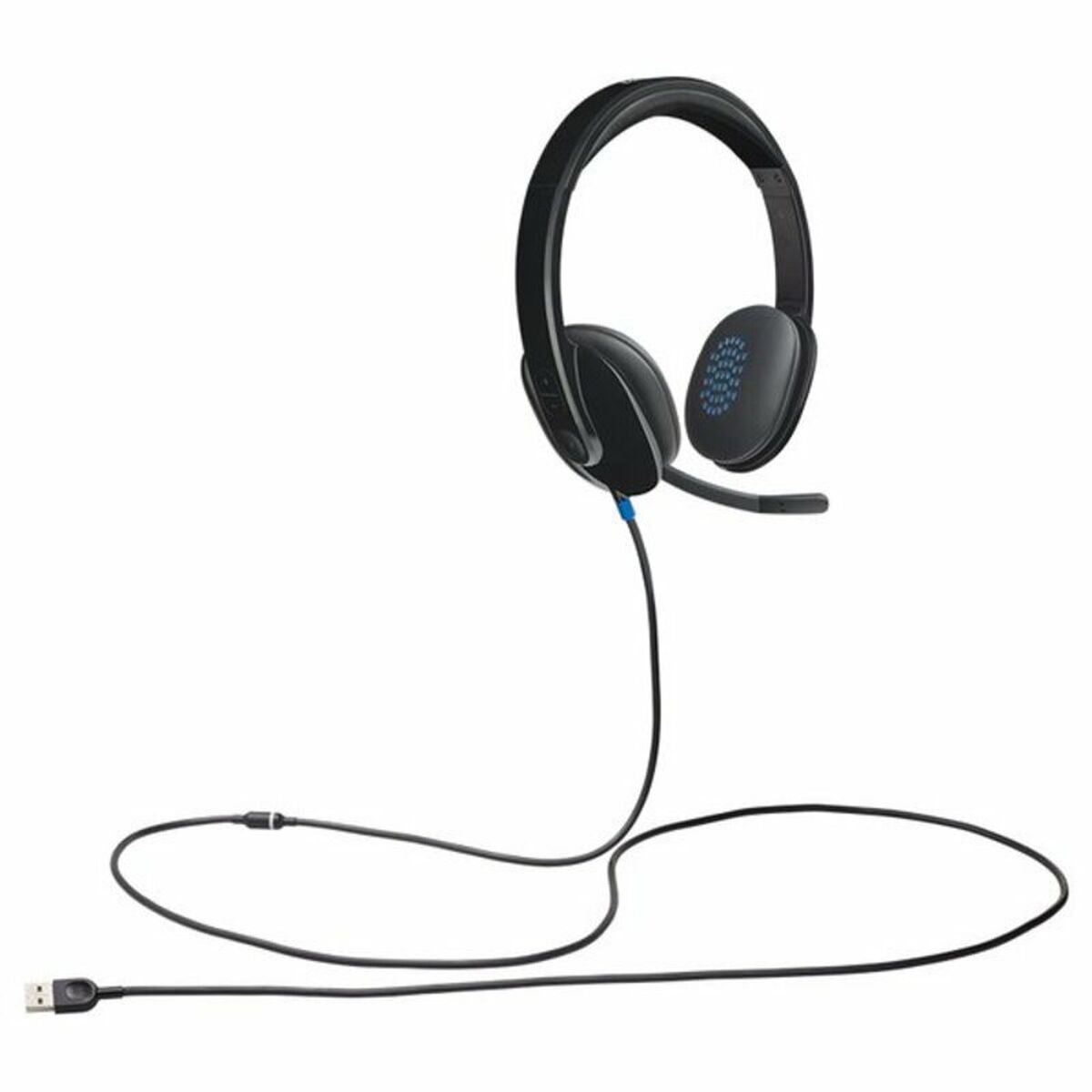 Hörlurar med mikrofon Gaming Logitech H540 Svart - 2
