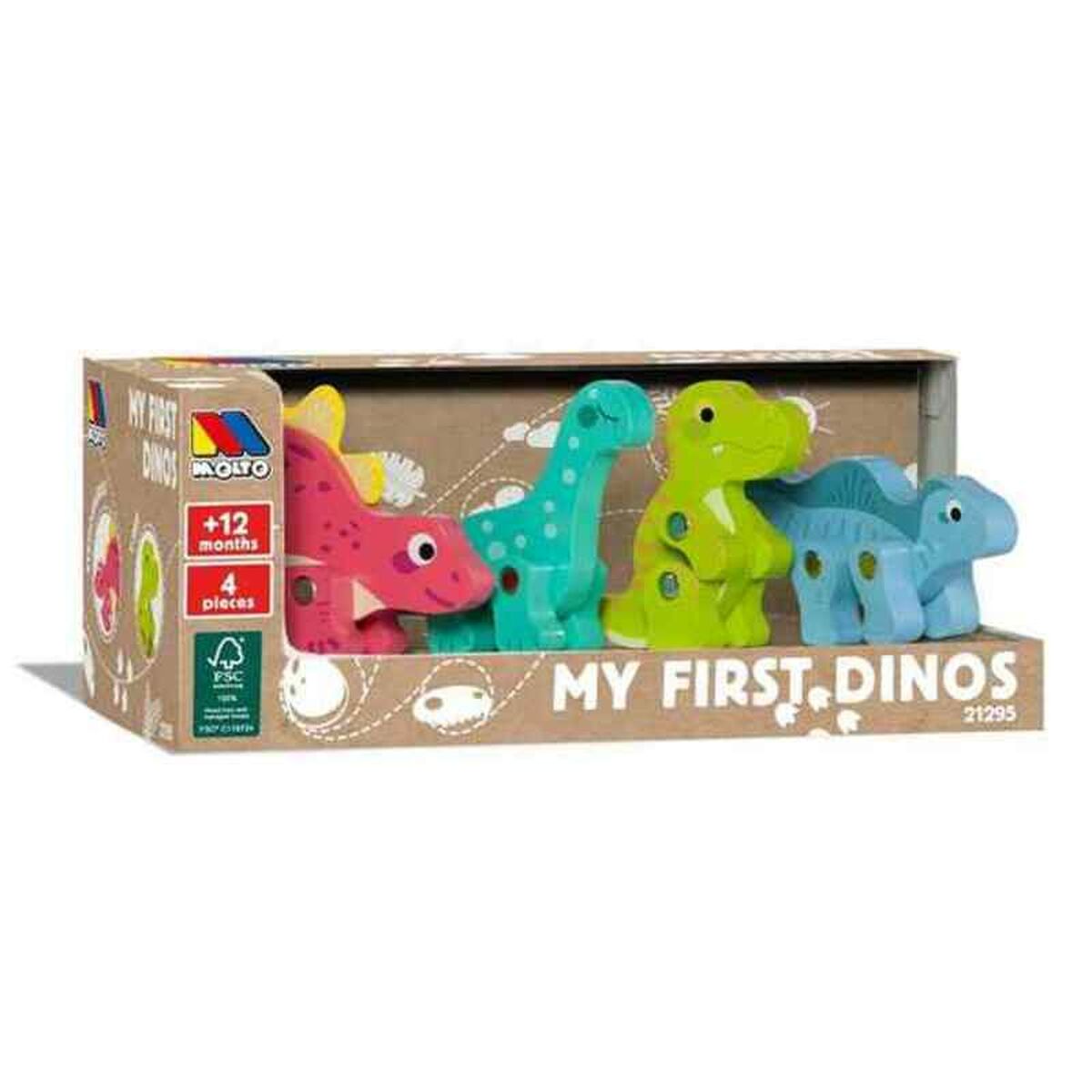Set med dinosaurier Moltó 21295 4 Delar - 18