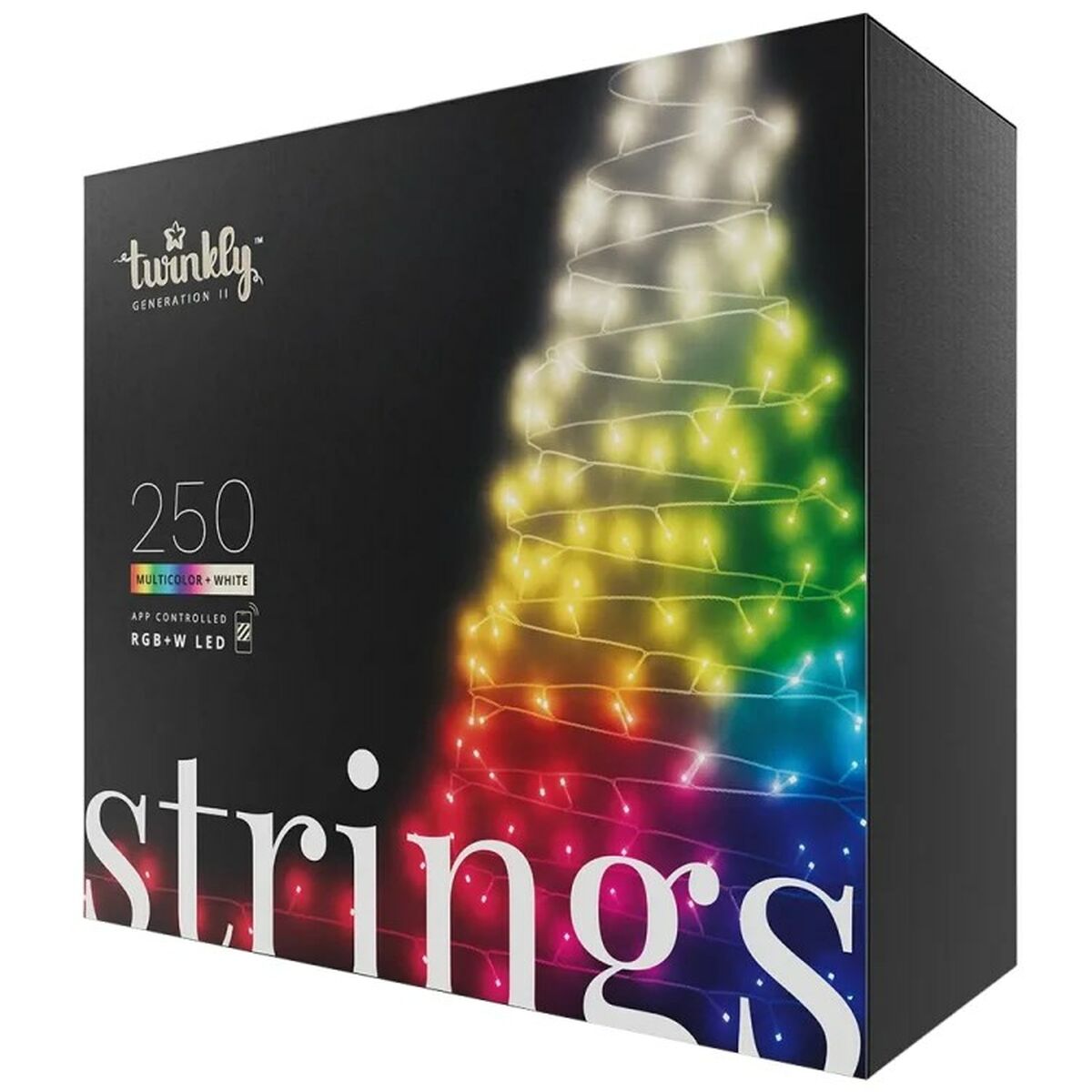 LED-krans Twinkly TWS250SPP-TEU Jul 10 W Vit Multicolour - 5