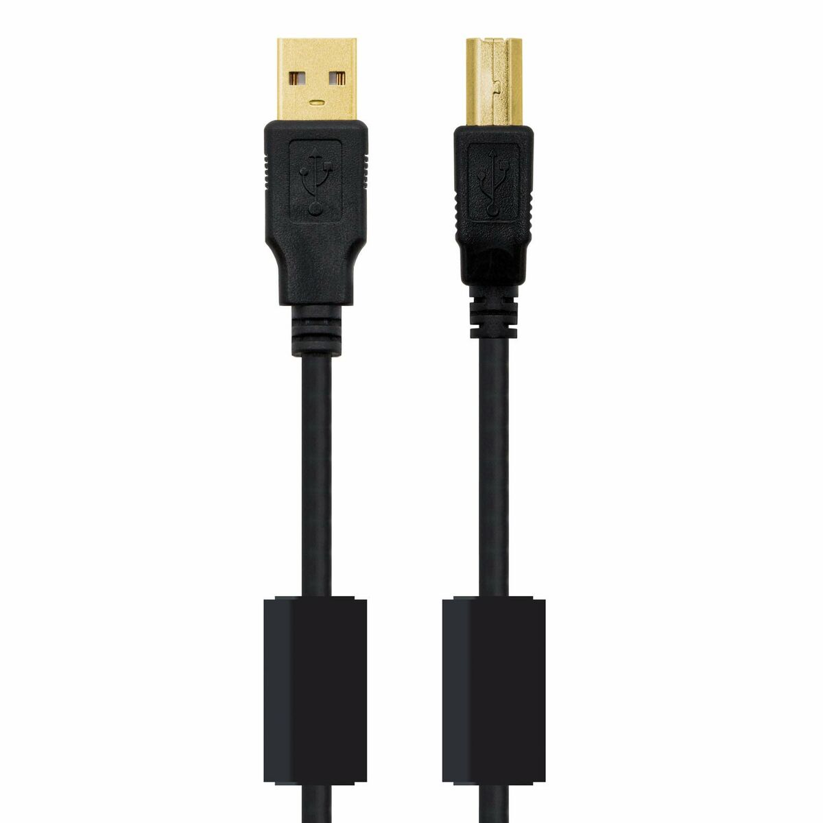 USB 2.0 A till USB B Kabel NANOCABLE 10.01.1203 Svart 3 m (1 antal) - 5
