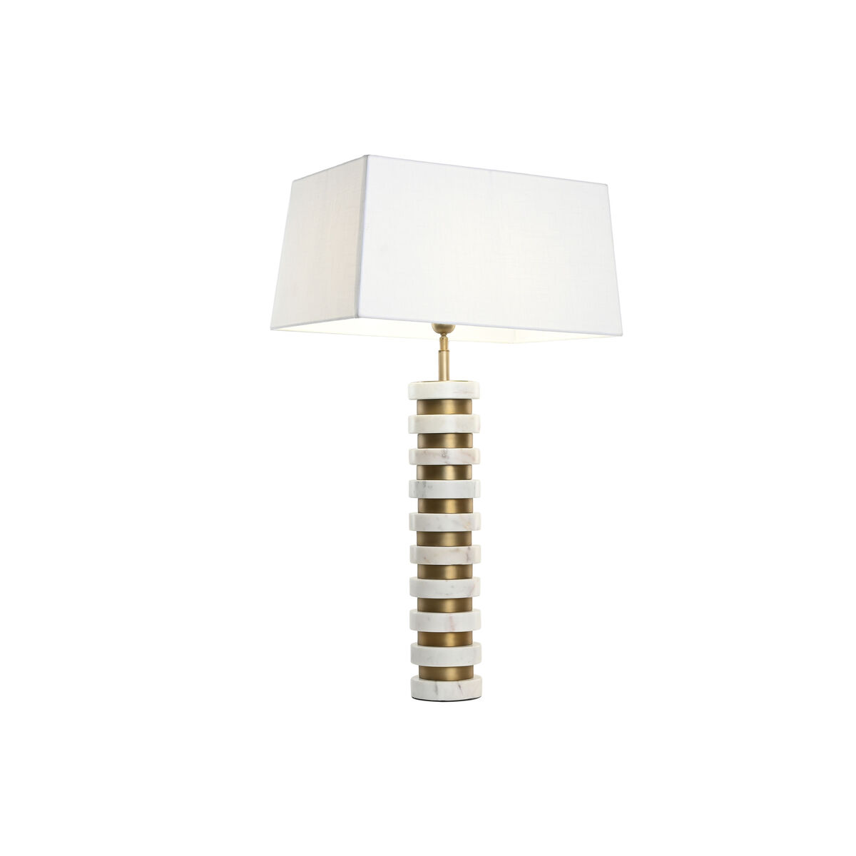 Bordslampa Home ESPRIT Vit Beige Gyllene 50 W 220 V - 2