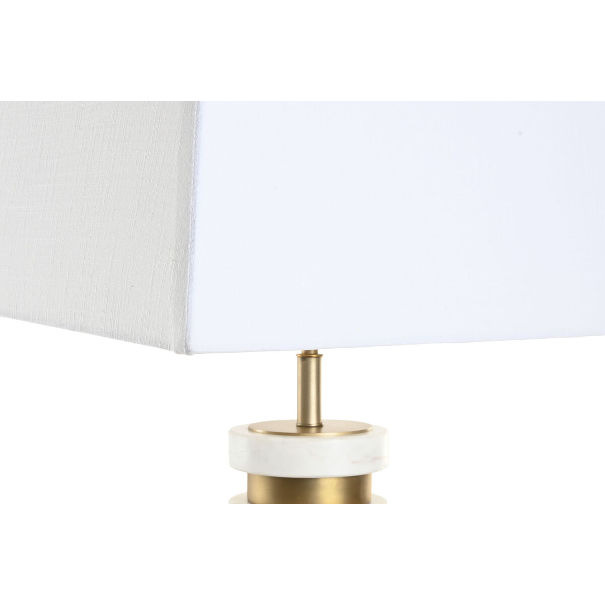 Bordslampa Home ESPRIT Vit Beige Gyllene 50 W 220 V - 3