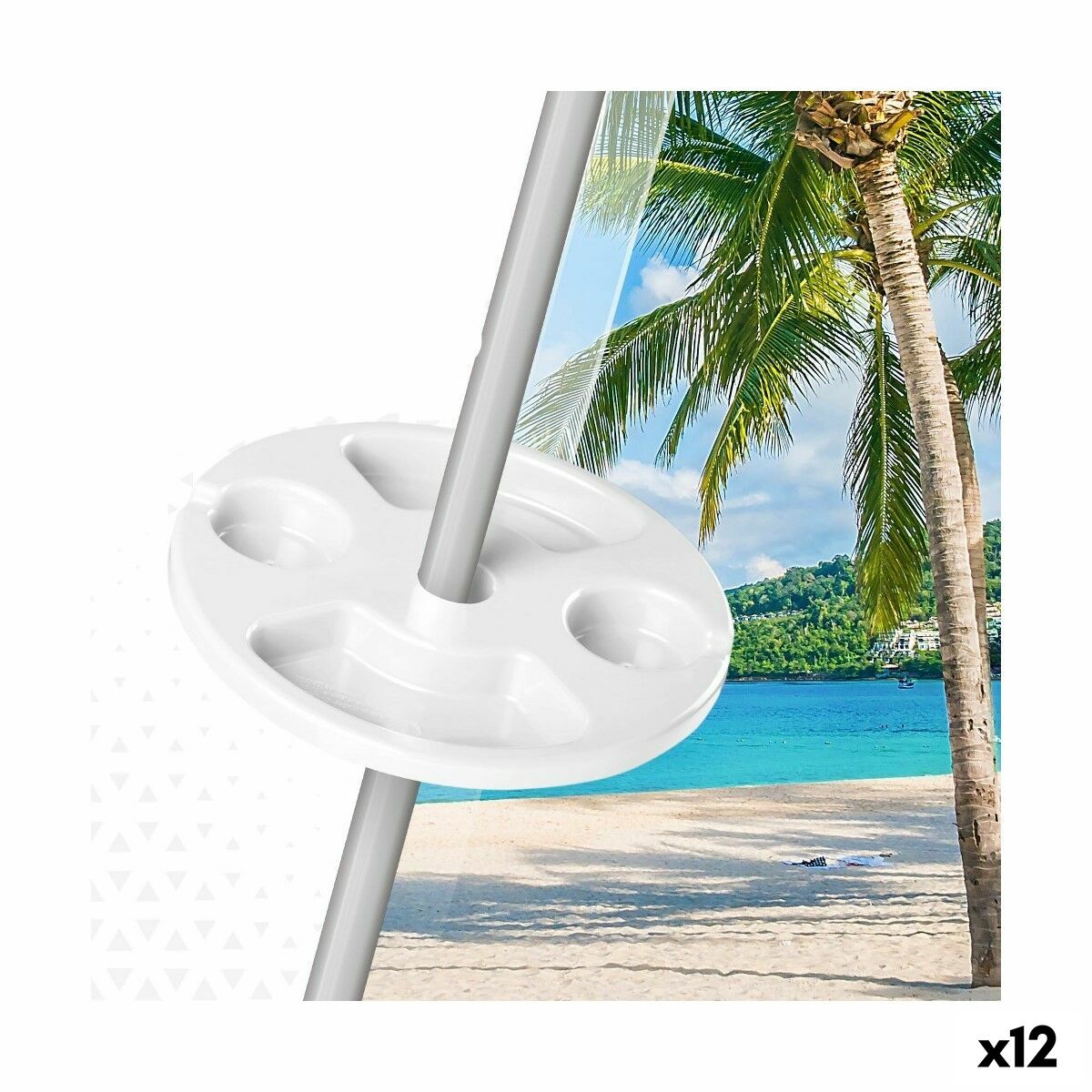 Strandparasoll med mugghållare Aktive 29,5 x 8 x 29,5 cm Naperny? (12 antal) - 2