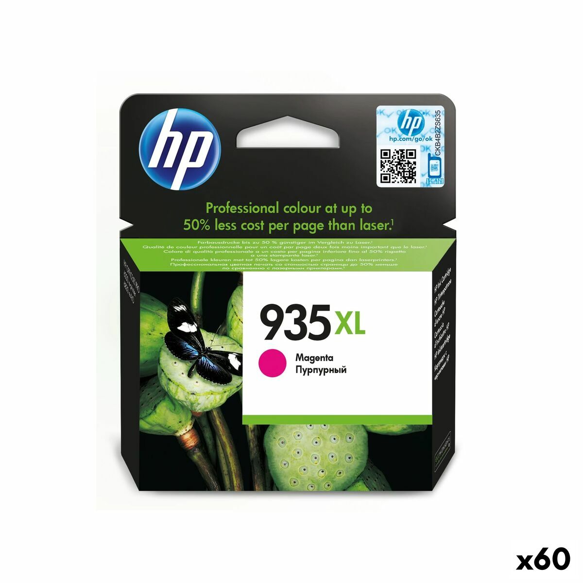 Original Bläckpatron HP Officejet Pro 6830 - Nº 935 XL Magenta (60 antal)