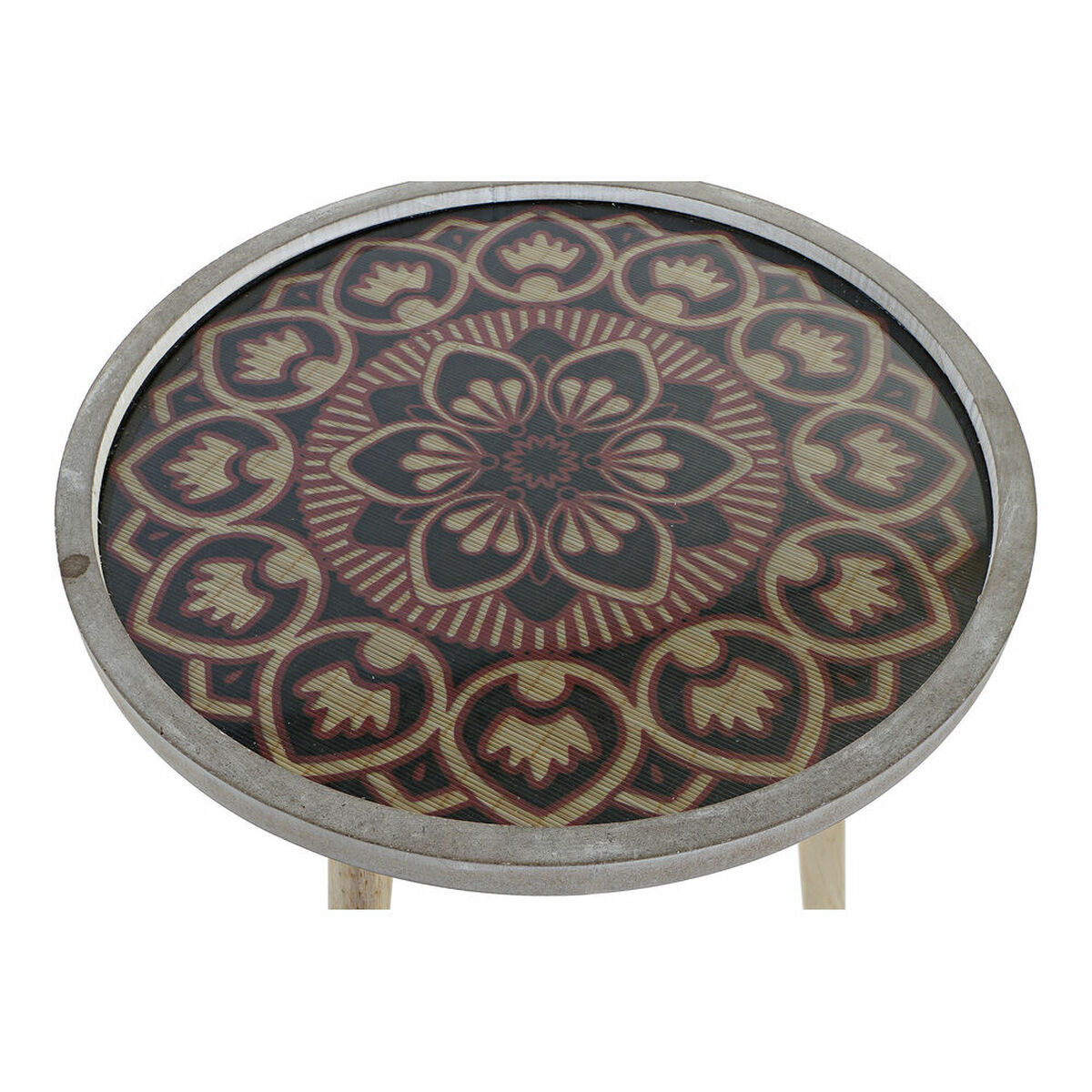 Sidobord DKD Home Decor Naturell Svart 40 x 40 x 41 cm Trä MDF - 6