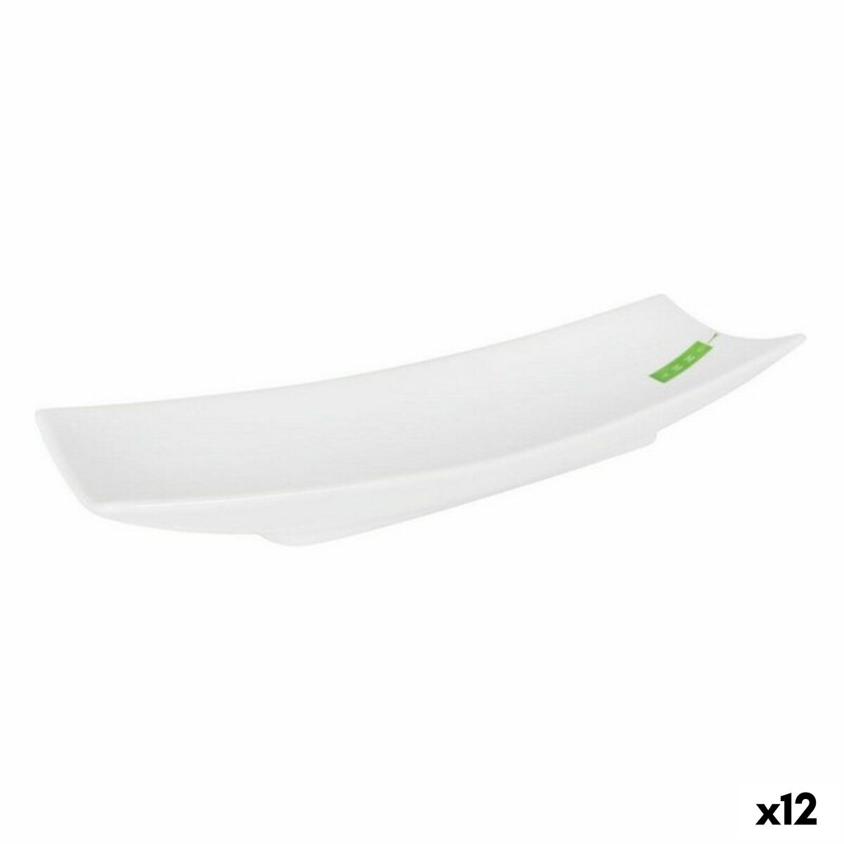 Bricka La Mediterránea Yummy Porslin Vit 35,3 x 12 x 5 cm (12 antal) (35,3 x 12 x 5 cm)