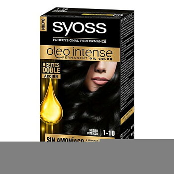 Permanent färg Syoss Olio Intense Svart Intenzivno Nº 1,10 Platinablont Nº 1.10-Negro Intenso