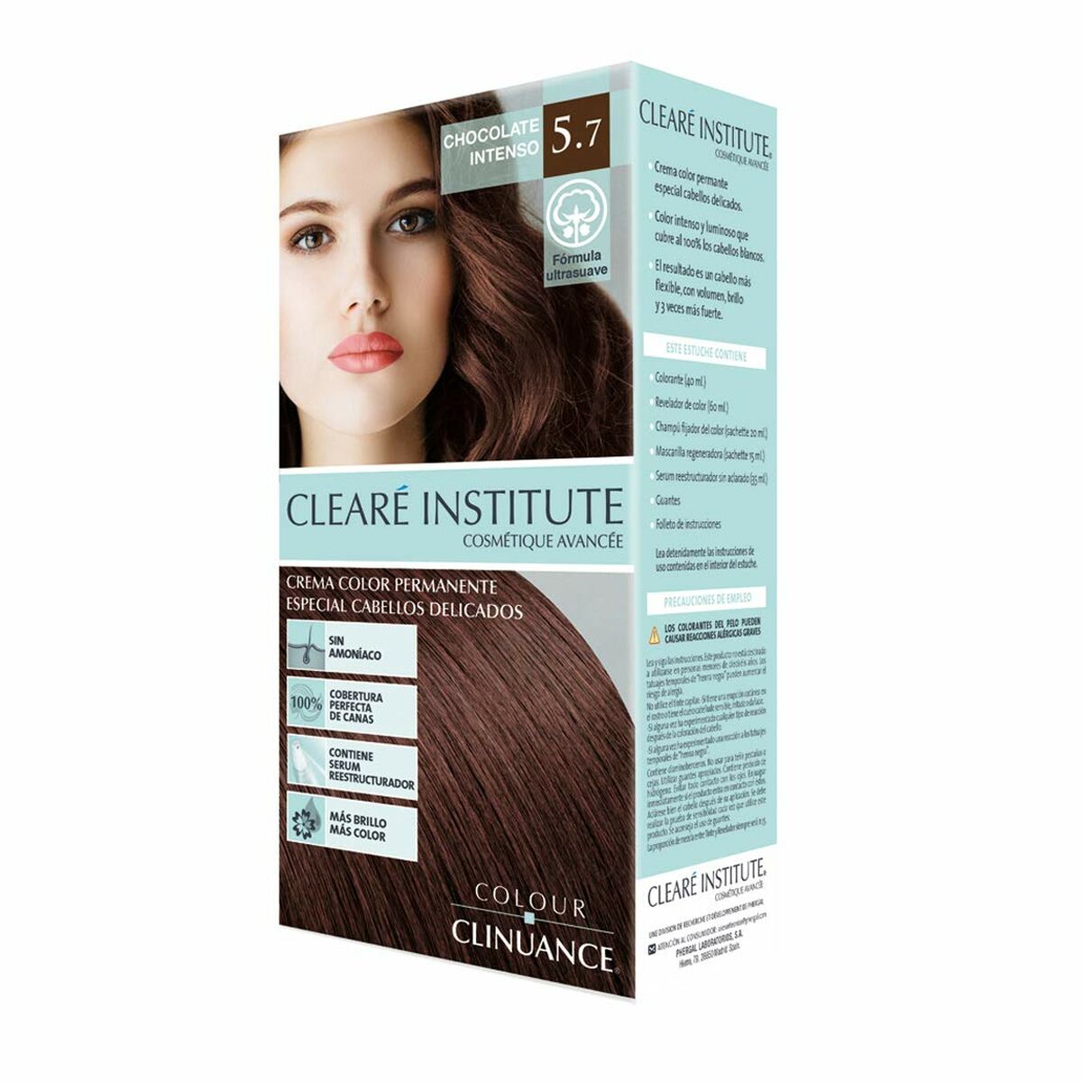 Permanent hårfäg - creme Clearé Institute Colour Clinuance Nº 5.7-chocolate intenso - 2