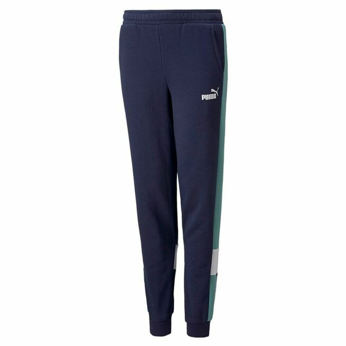 Nederdel träningsoverall för barn Puma Essential+ Colorblock B Mörkblå