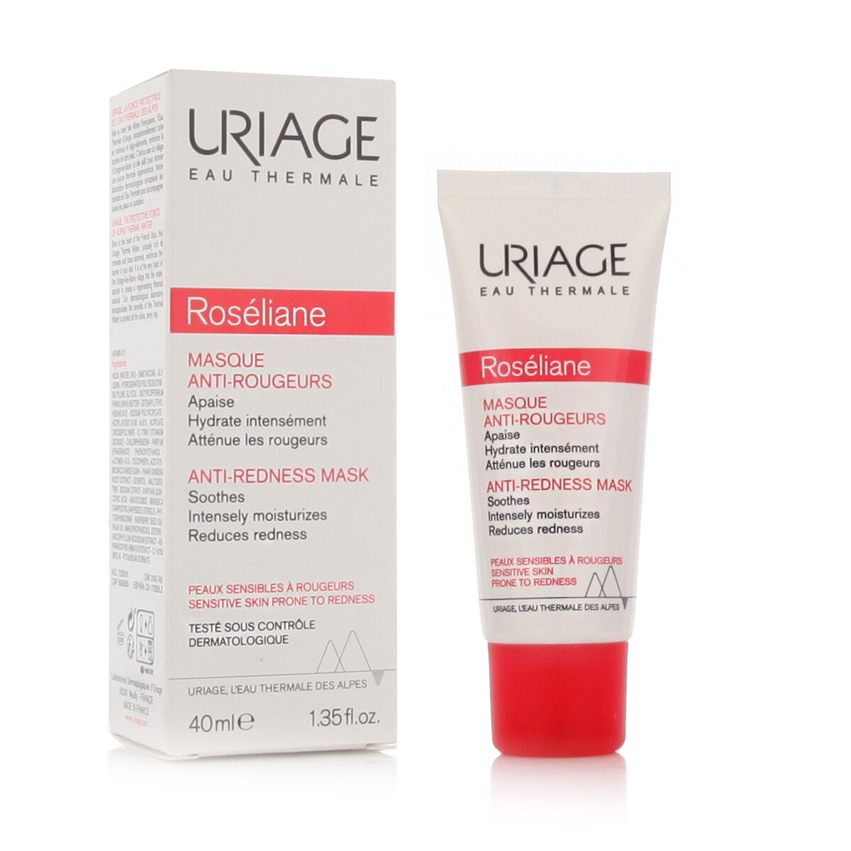 Behandling mot rodnad Uriage Roséliane Ansiktsmask 40 ml