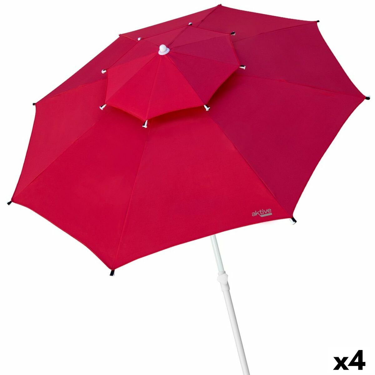Paraply Aktive Röd 280 x 263 x 280 cm (4 antal)