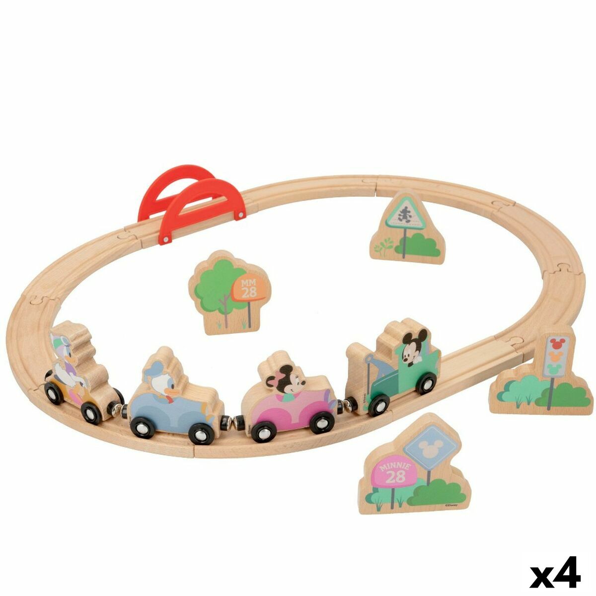 Fordonsspel Disney 18 Delar 37 x 7,5 x 3 cm 4 antal