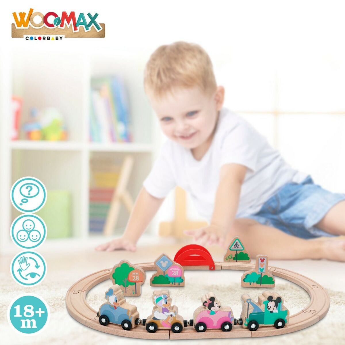 Fordonsspel Disney 18 Delar 37 x 7,5 x 3 cm 4 antal - 5