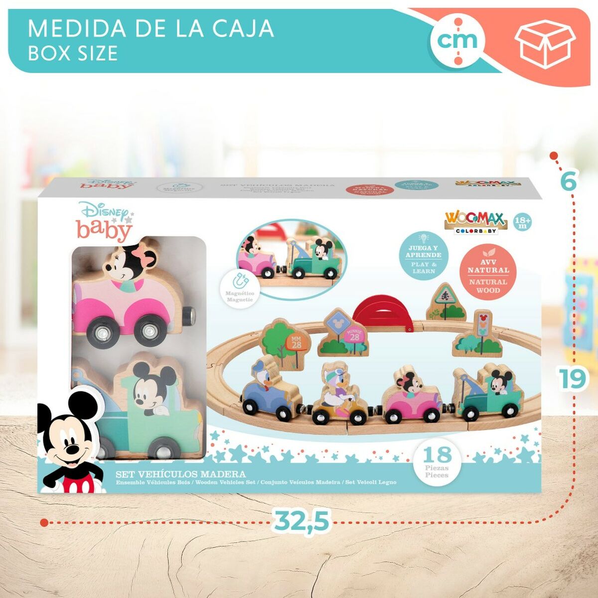 Fordonsspel Disney 18 Delar 37 x 7,5 x 3 cm 4 antal - 7