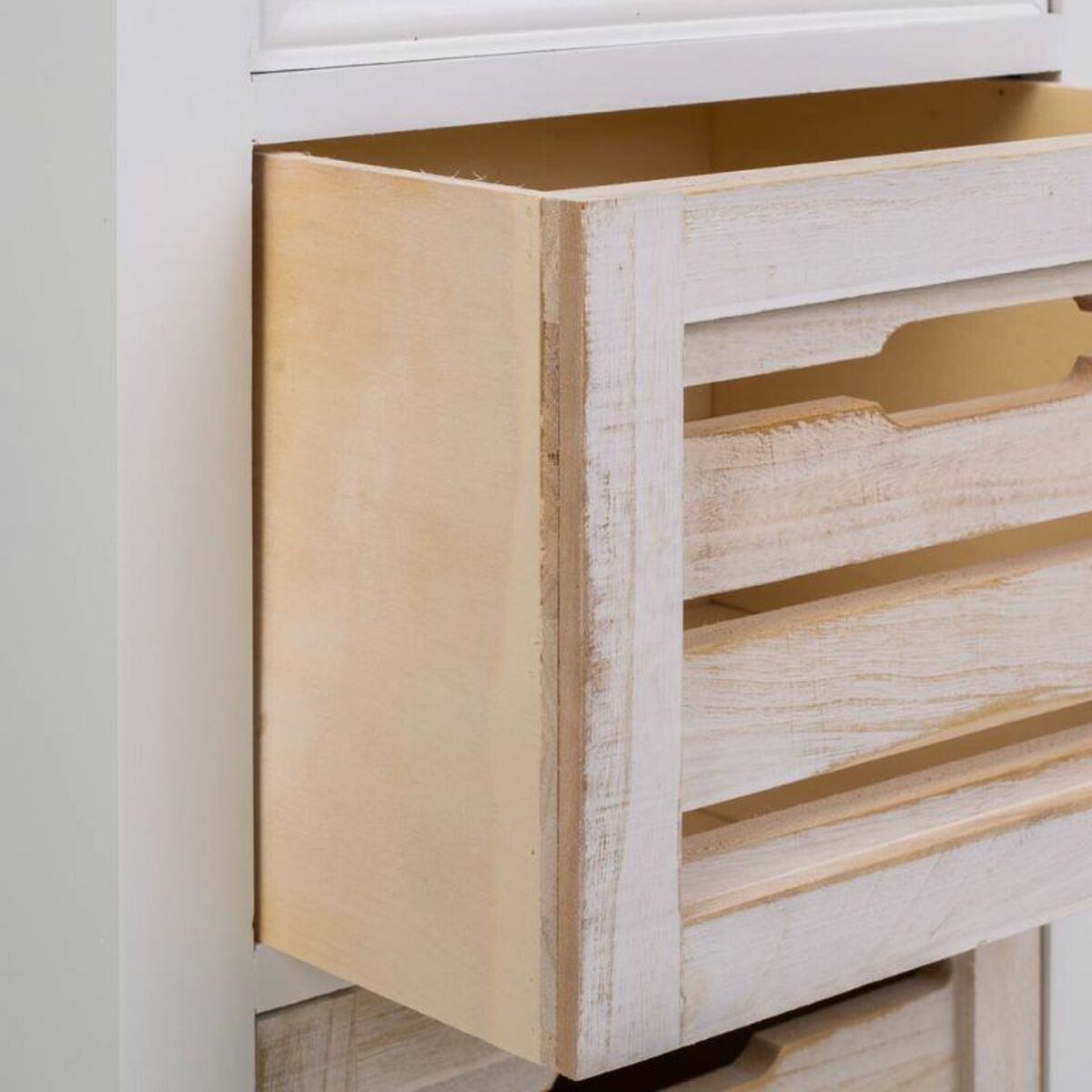 Byrå Alexandra House Living Vit Brun Paulowniaträ Trä MDF 30 x 68 x 40 cm - 7