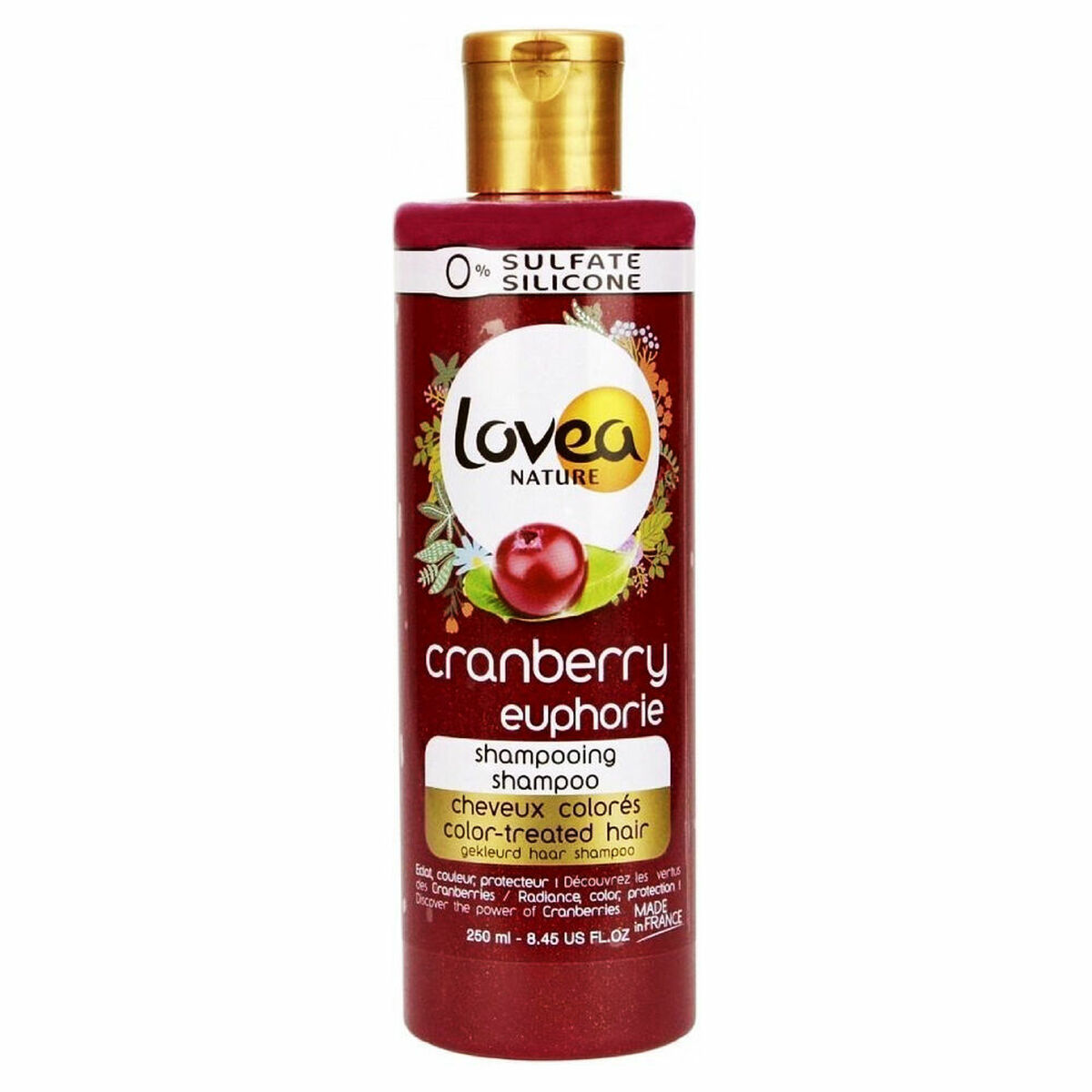 Schampo för färgat hår Lovea Nature Cranberry Euphorie (250 ml)