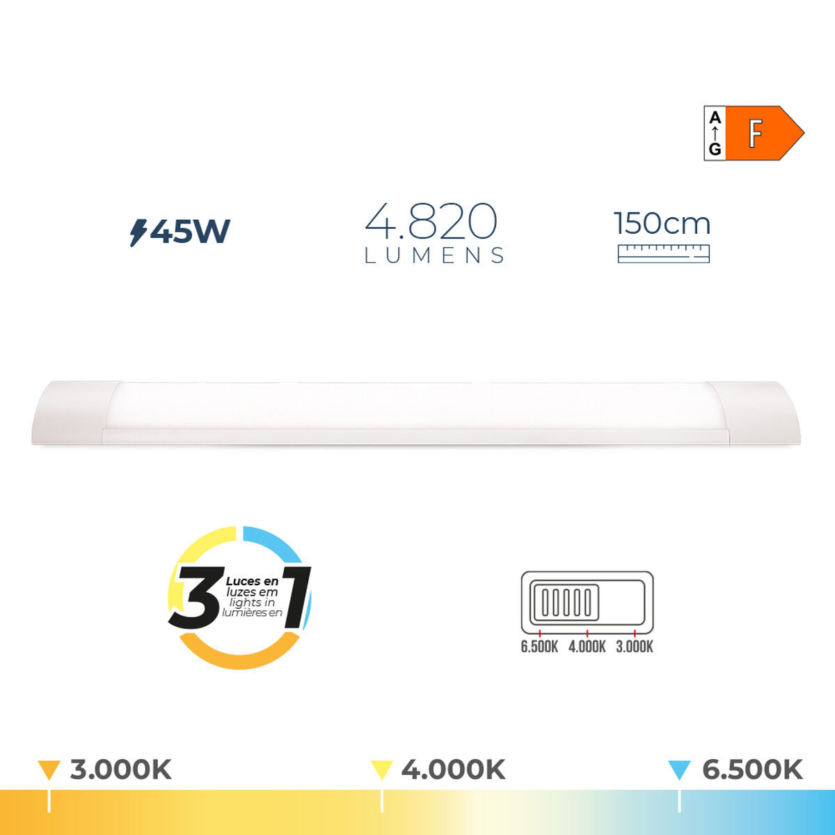 LED-lampa EDM 31867 F 45 W 4820 Lm (3000 K) (4000 K) (6500 K) - 3