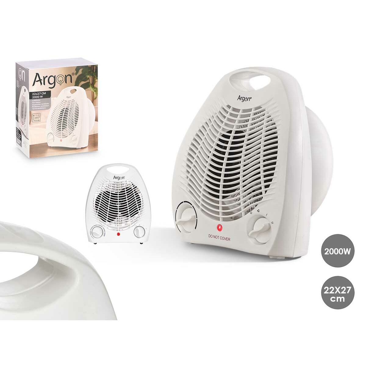 Värmeelement Argon Vit 2000 W - 2