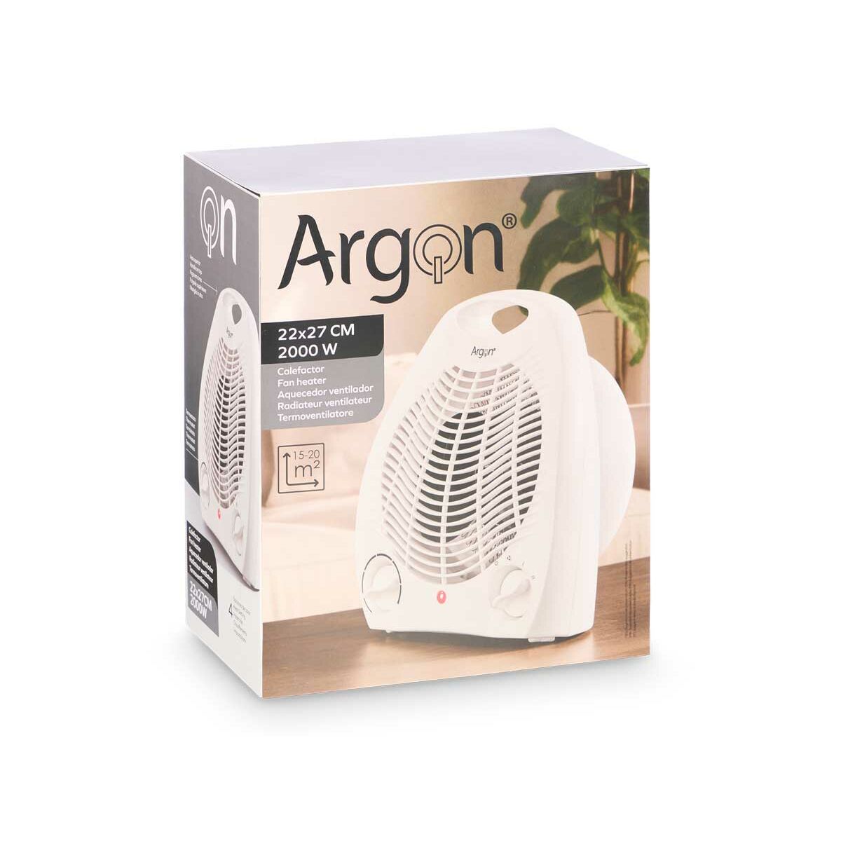 Värmeelement Argon Vit 2000 W - 3