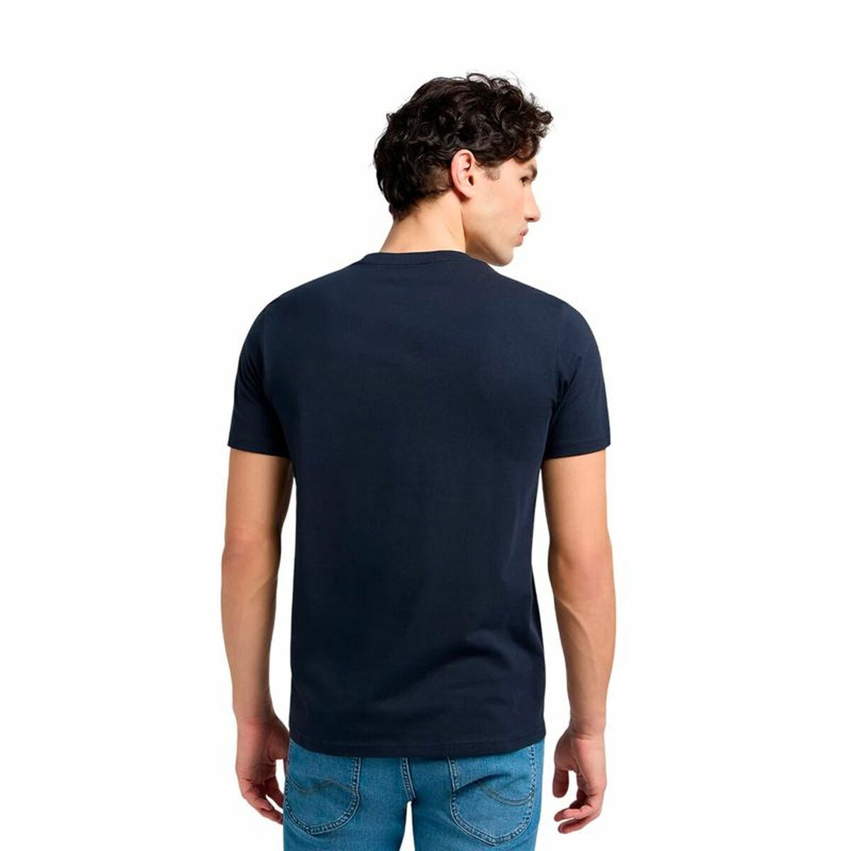 T-shirt med kortärm Herr Lee Wobbly Logo Tee Marinblå - 2