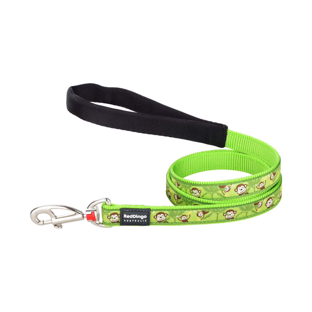 DoHundkoppel Red Dingo STYLE MONKEY LIME GREEN 2 x 120 cm