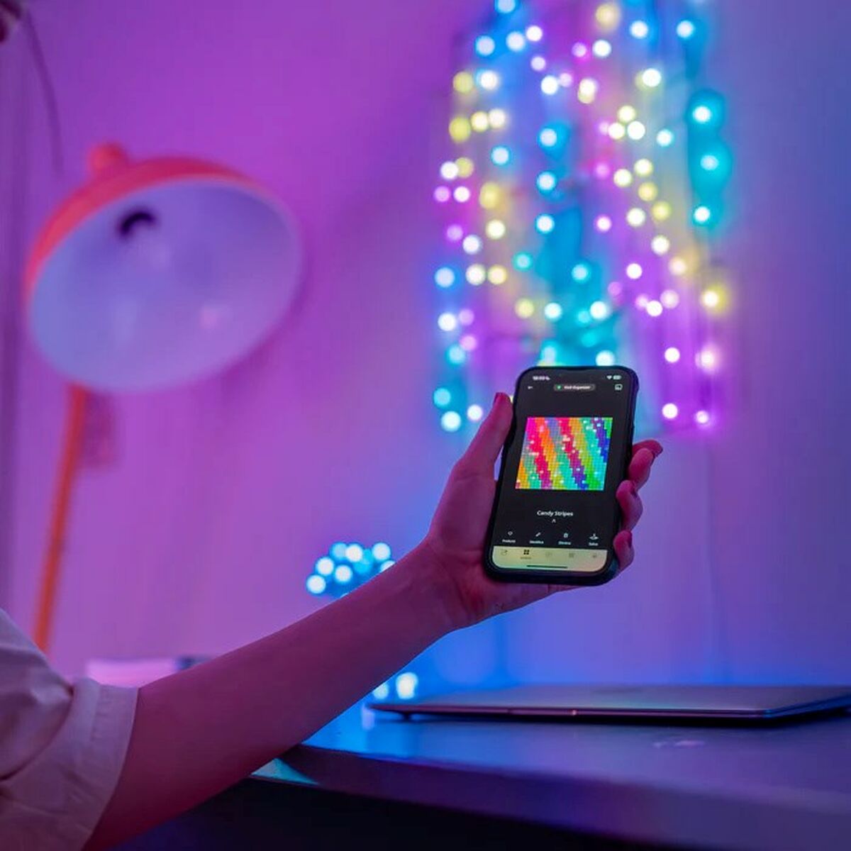 LED-krans Twinkly TWKS200RGB-G Jul 10 W Multicolour - 7