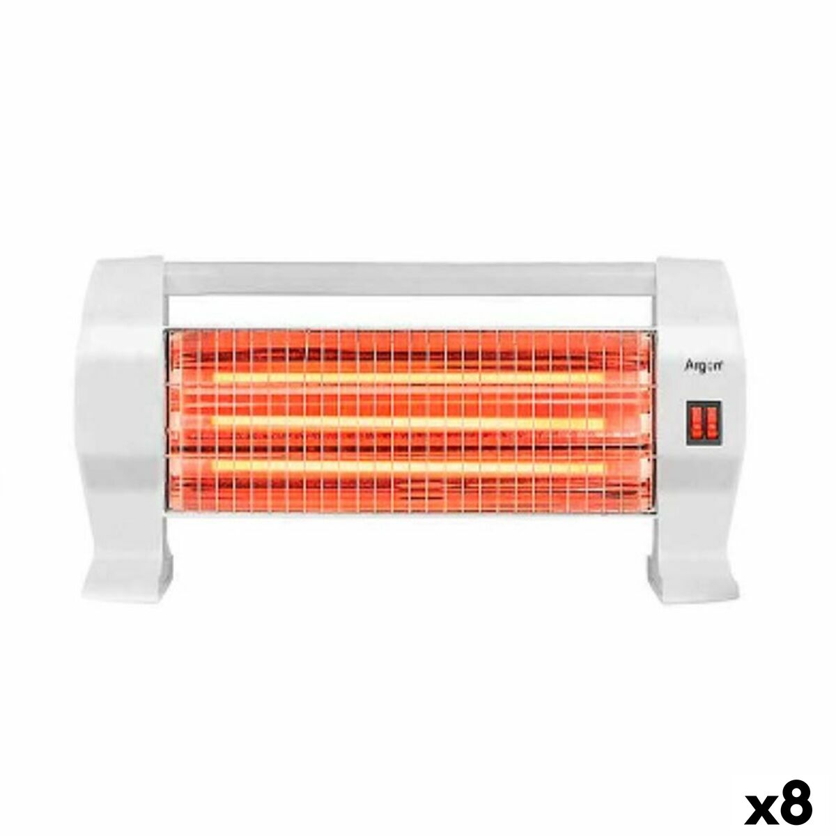 elektrisk halogen värmare Argon Vit 1200 W (8 antal)