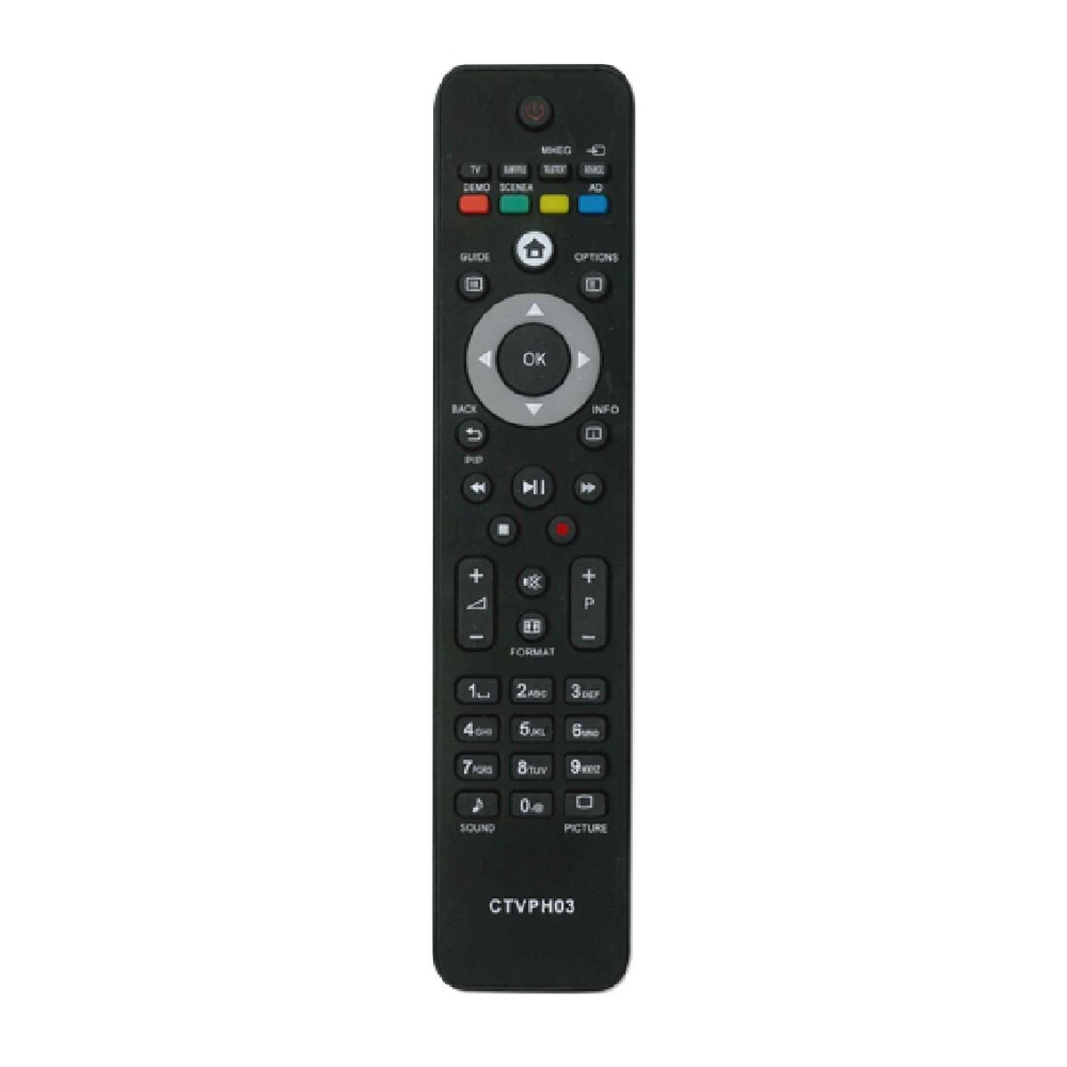 Universal Fjärrkontroll till Philips Svart (Renoverade A)