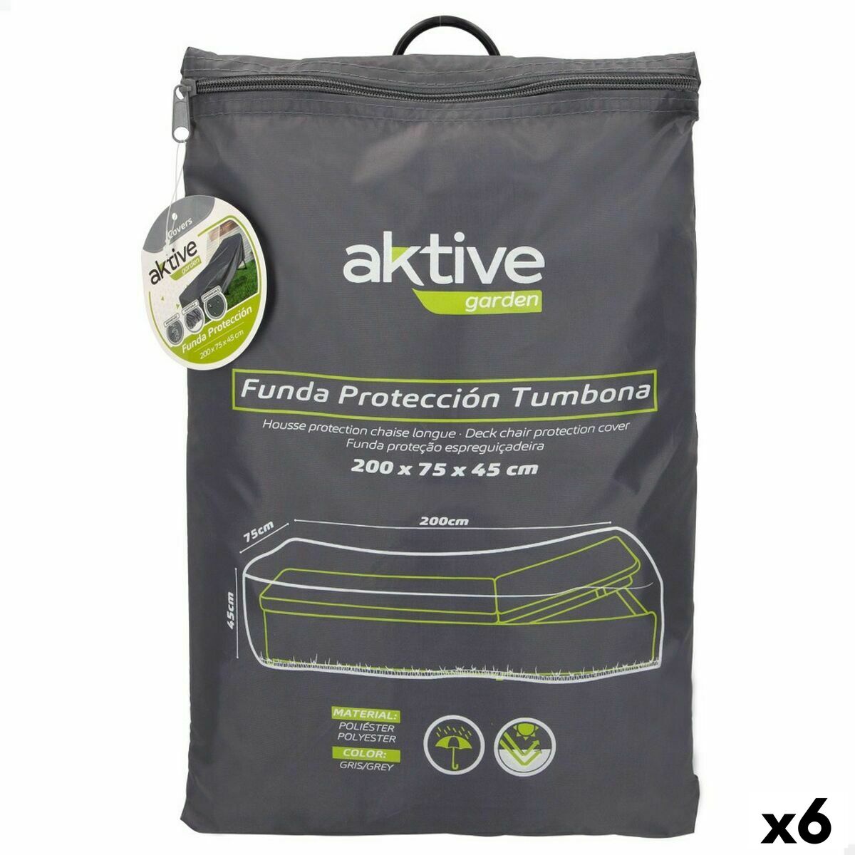 Skyddsväska Aktive 200 x 45 x 75 cm (6 antal) - 5