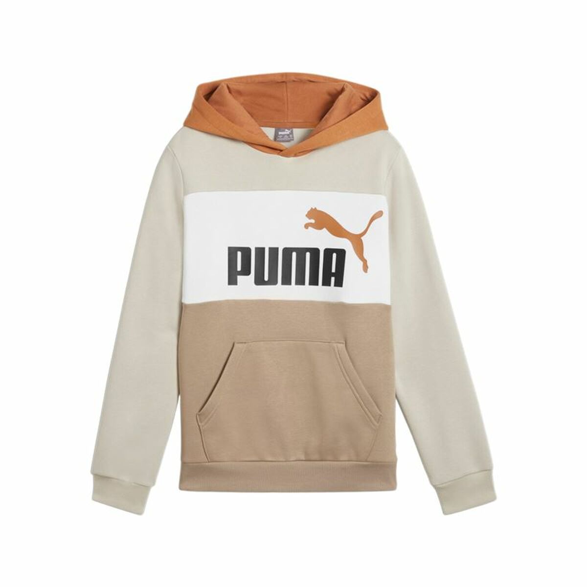 Tröja med huva Unisex Puma Essentials Block Brun