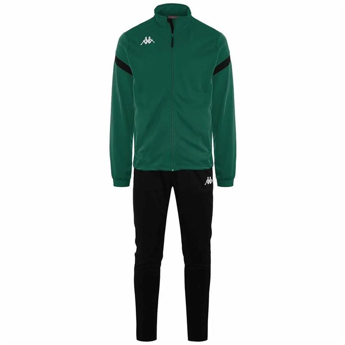 Träningsoverall, Vuxen Kappa Dalcito Svart Grön Barn Unisex 2 Delar