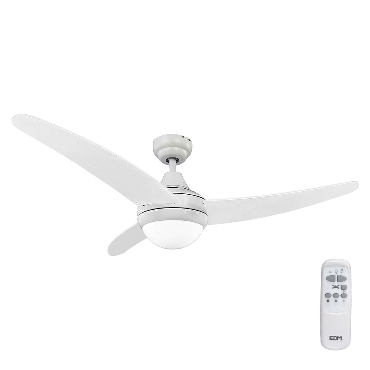 Takfläkt med belysning EDM 33803 Egeo Vit 60 W - 2