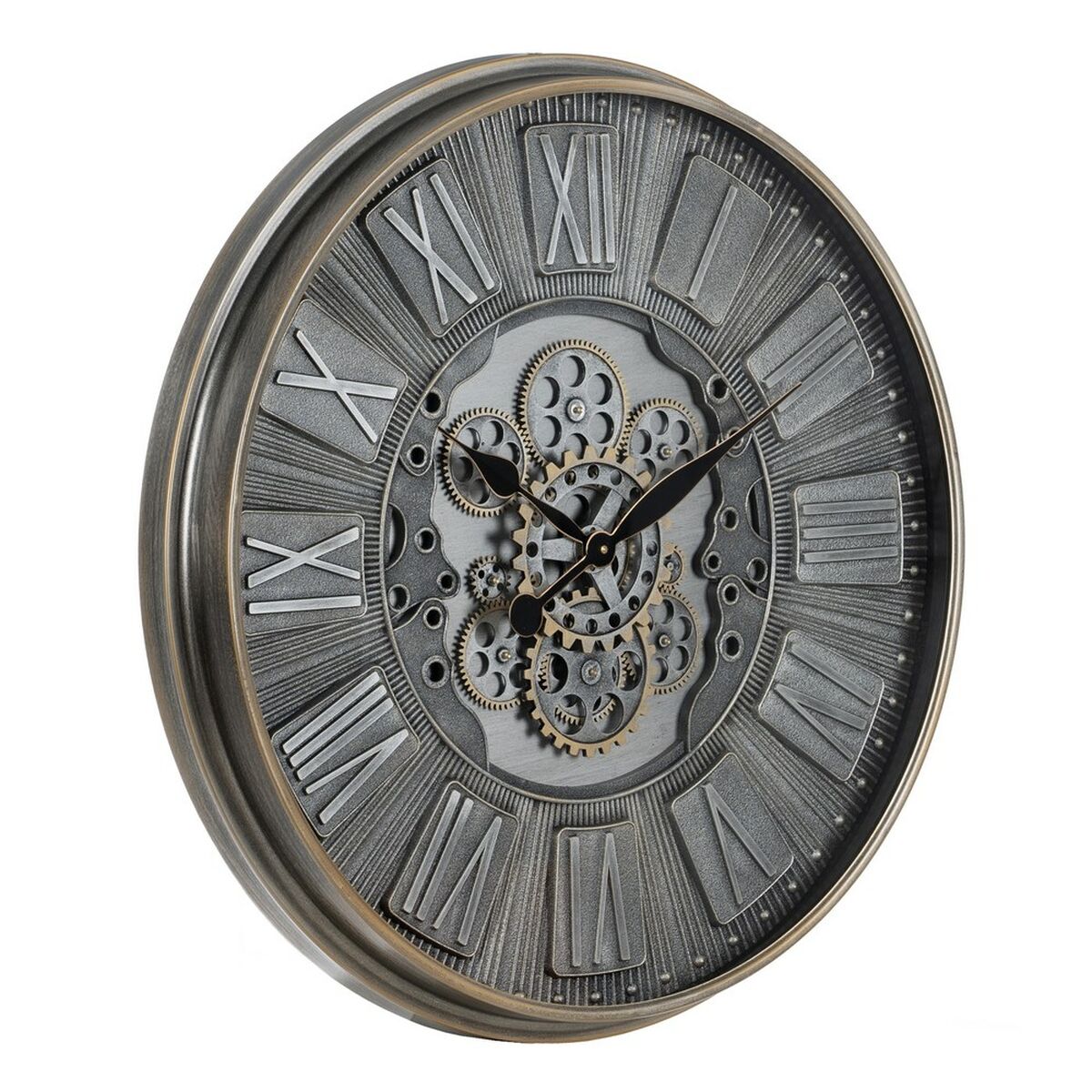 Väggklocka Grå Glas Järn 69,5 x 9 x 69,5 cm (3 antal) - 8