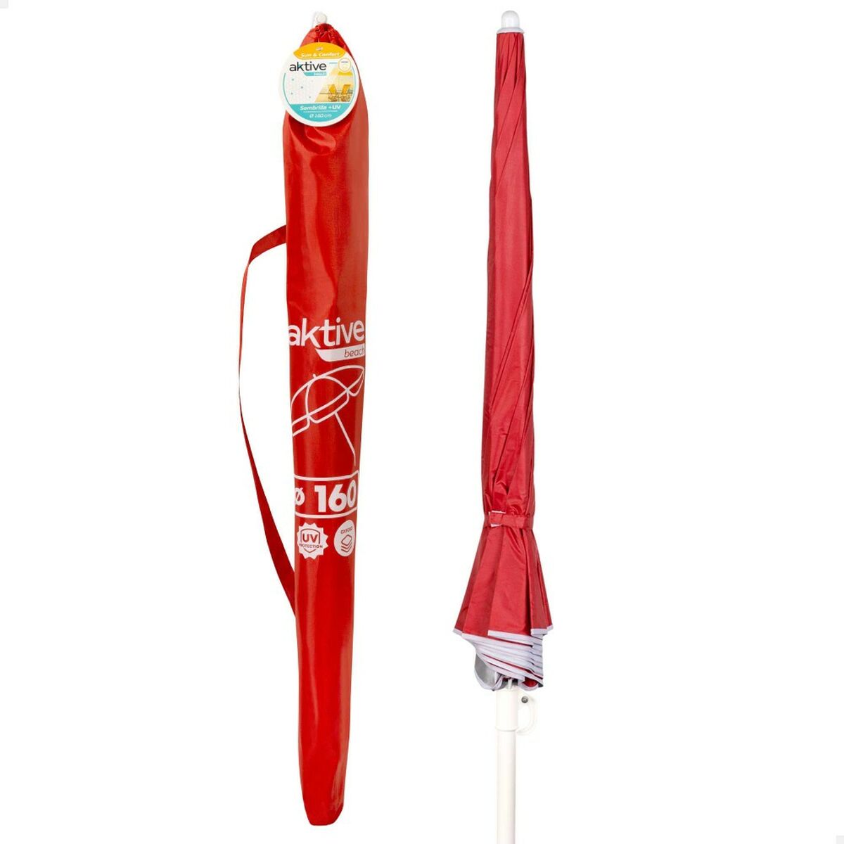Paraply Aktive Ø 160 cm 160 x 166 x 160 cm UV50 (12 antal) - 6