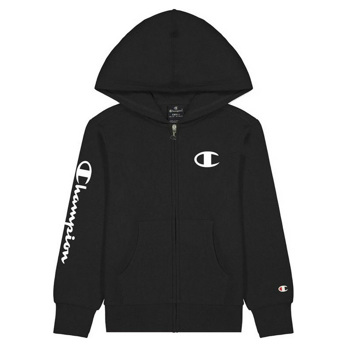 Träningsjacka Herr Champion Full Zip Logo Boy Svart - 4