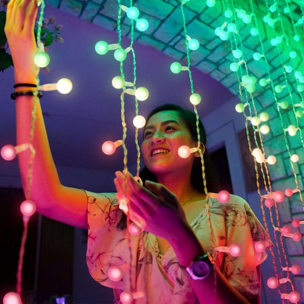 LED-krans Twinkly TMC100-S Gul Multicolour (1 Delar) - 4