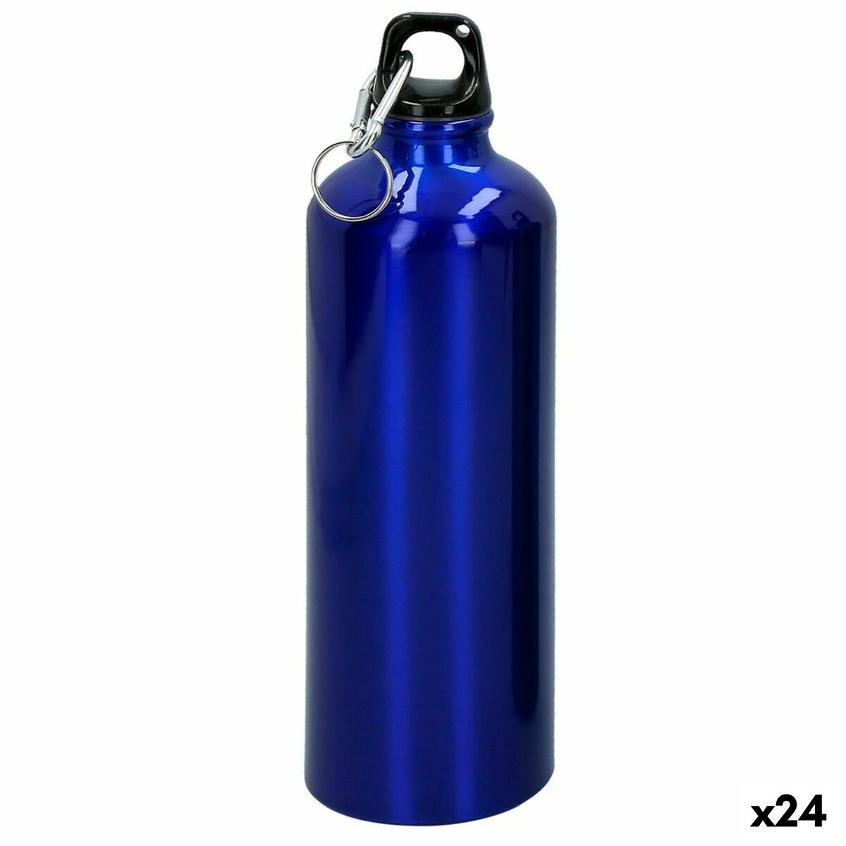 Vattenflaska Aktive 750 ml Karbinhake Aluminium 7 x 25 x 7 cm (24 antal)