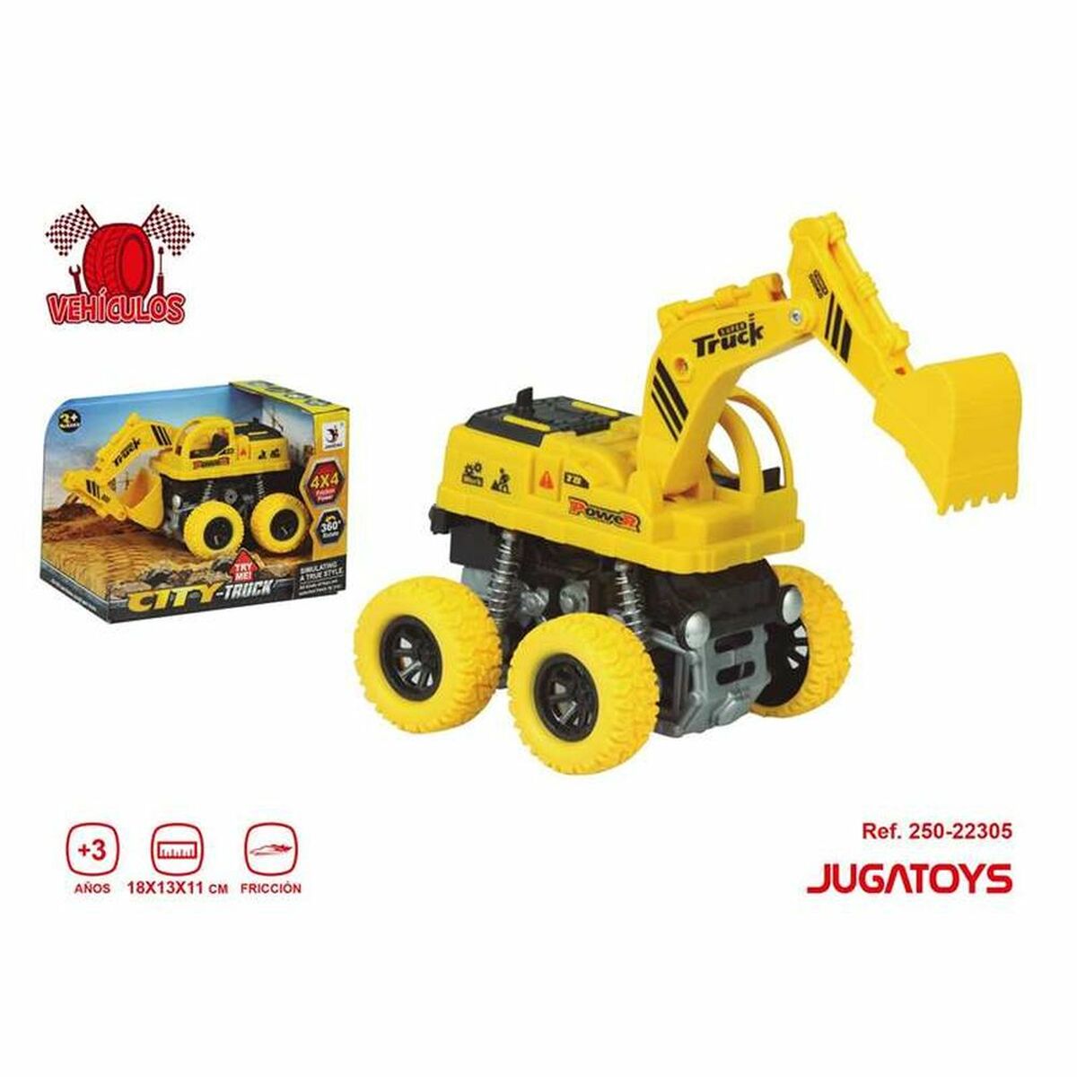 Grävmaskin Jugatoys 18 x 13 x 11 cm Friktion - 2