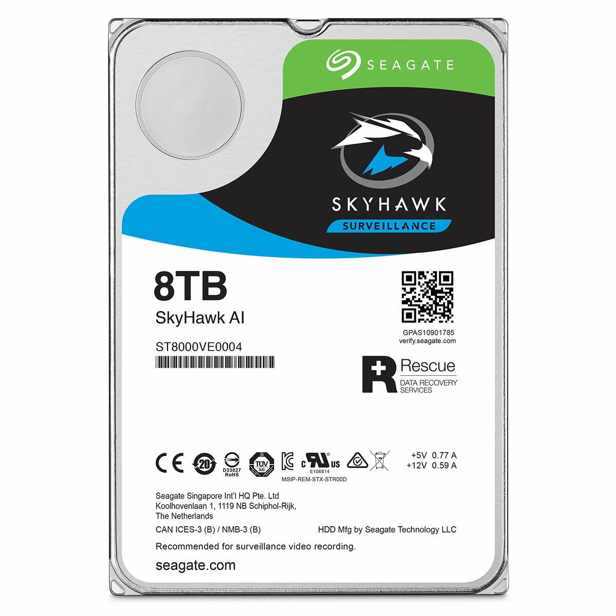 Hårddisk Seagate SkyHawk AI 3,5" 3,5" 8 TB - 2