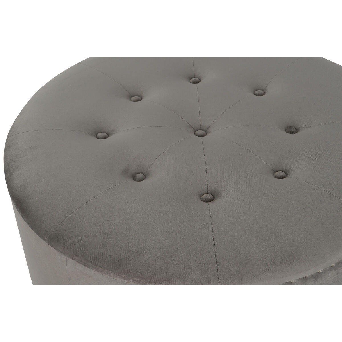Sittpall DKD Home Decor Grå Silvrig Trä MDF 80 x 80 x 43 cm - 7