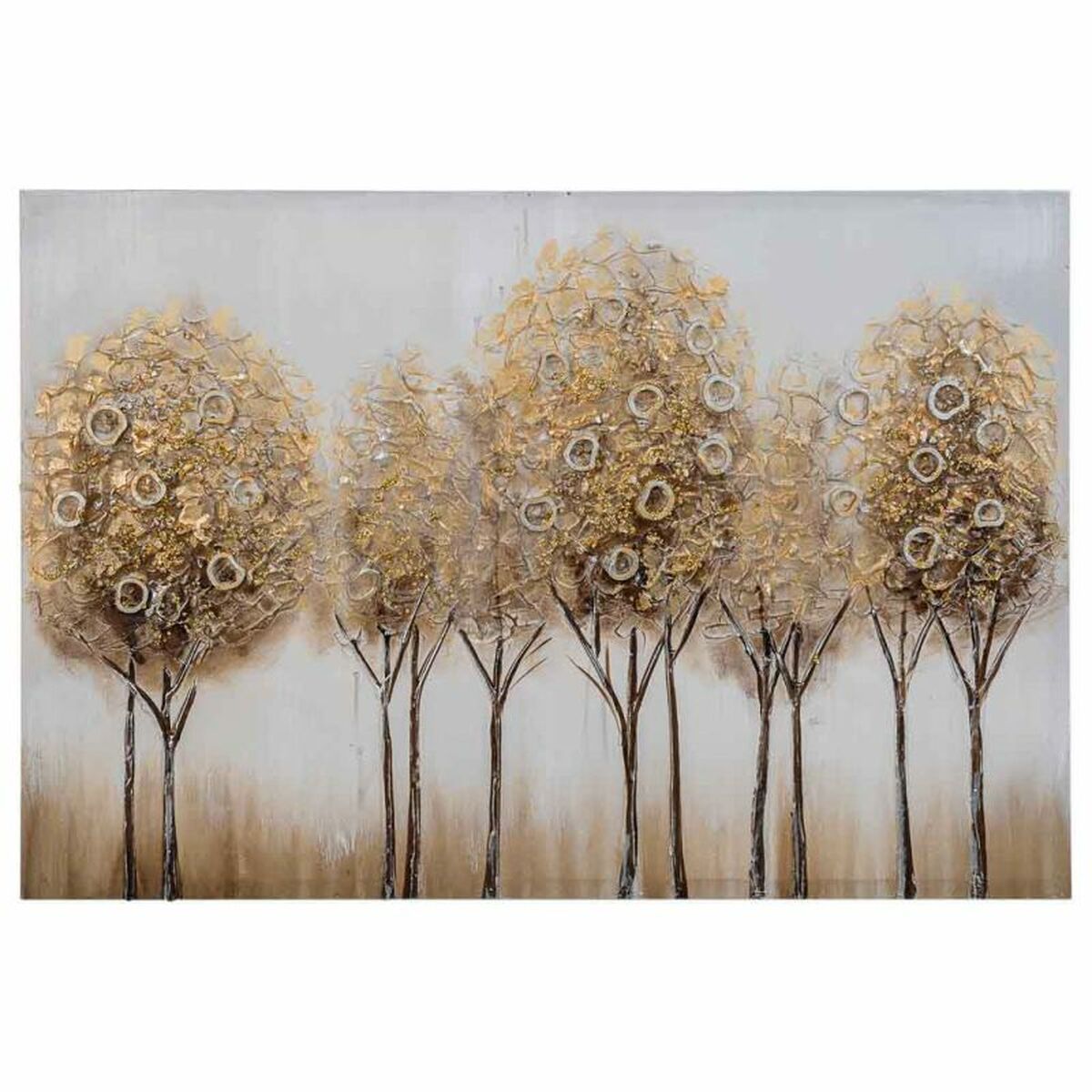 Tavla Alexandra House Living Nature Kanvas Granträ 90 x 3 x 60 cm - 4