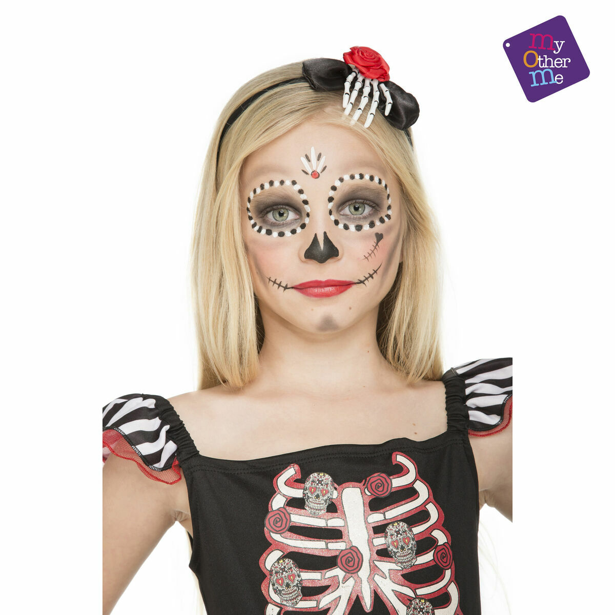 Maskeraddräkt för barn My Other Me Skelett 7-9 år (2 Delar) - 3