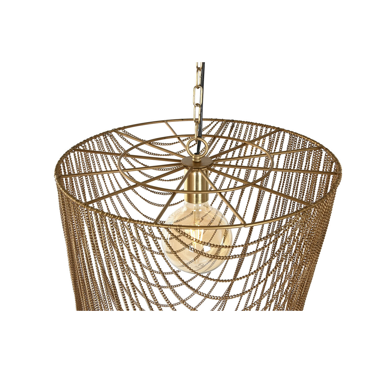 Taklampa Home ESPRIT Gyllene Järn 46 x 46 x 98 cm - 3