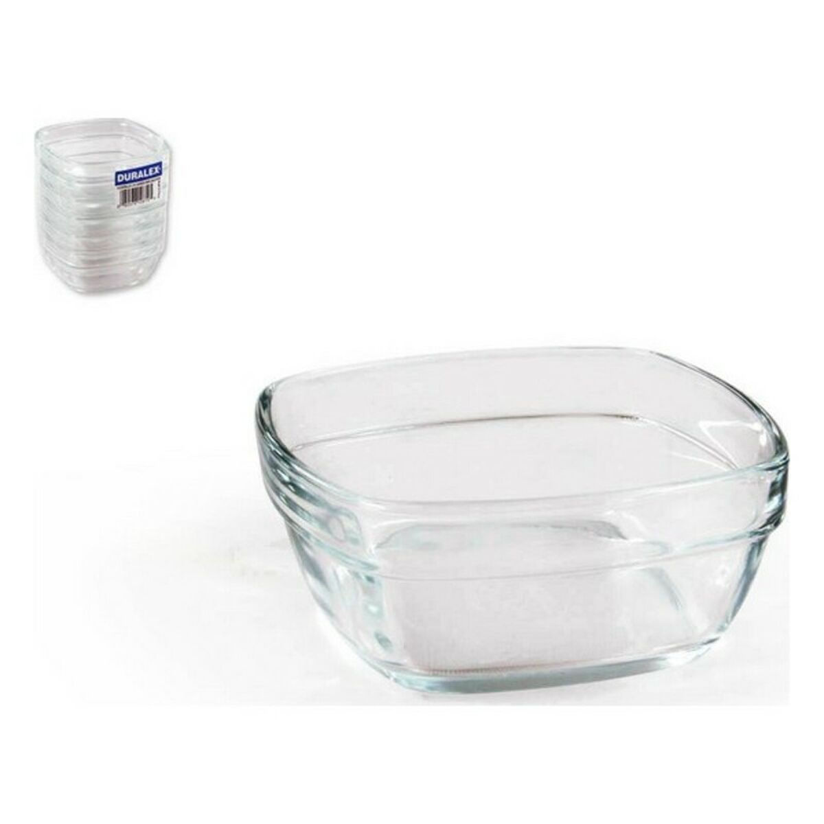 Skål Duralex Lys Stapelbara Fyrkantig 150 ml 9 x 9 x 4 cm - 4