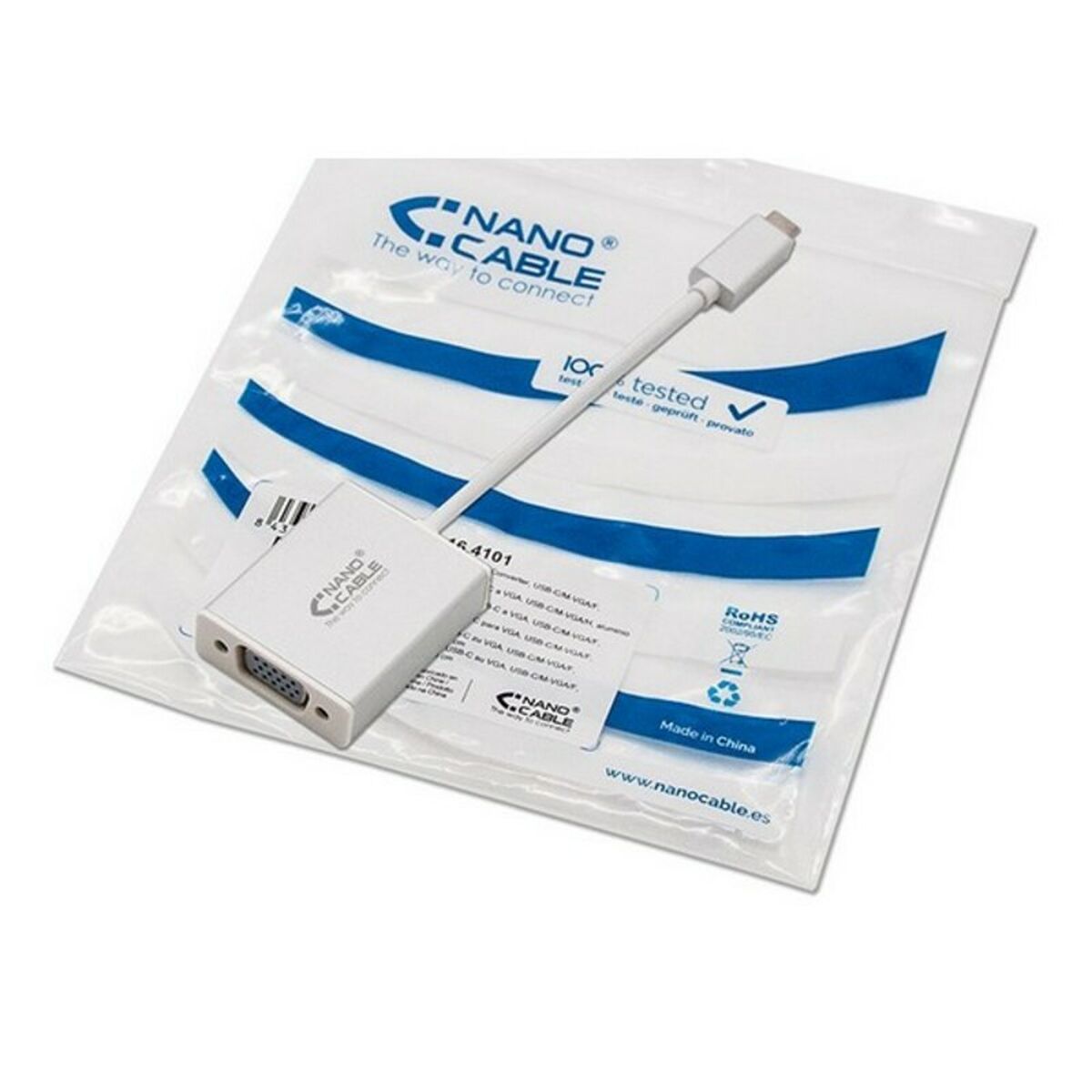 USB-C till VGA Adapter NANOCABLE 10.16.4101 10 cm - 2