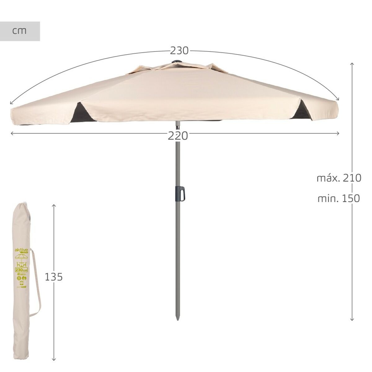 Naperny? Aktive 230 x 210 x 230 cm (2 antal) - 5