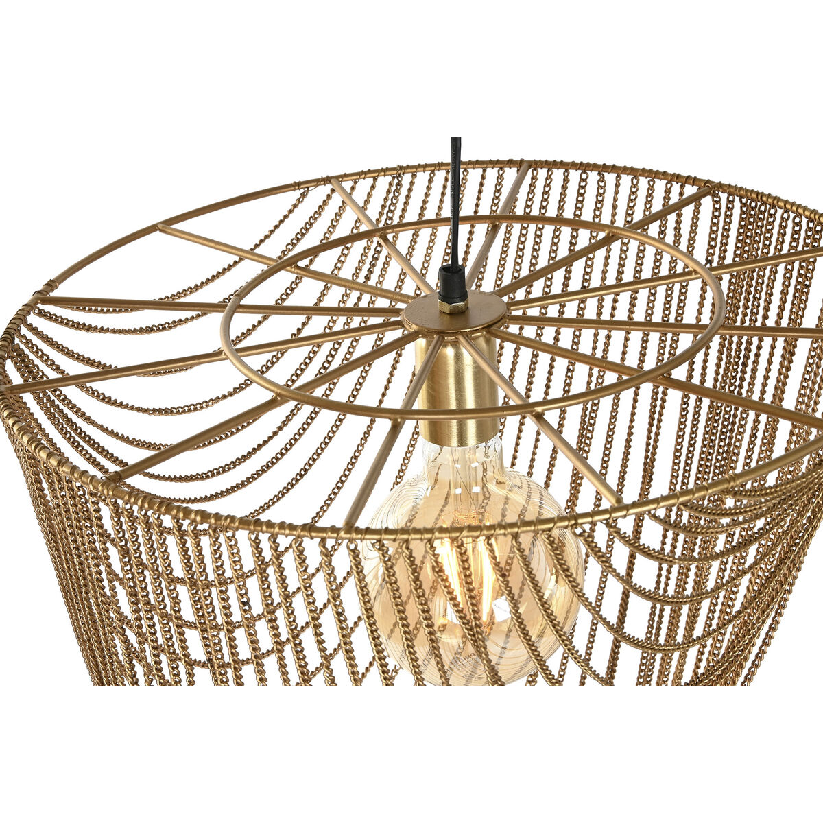 Taklampa Home ESPRIT Gyllene Järn 46 x 46 x 69 cm - 3