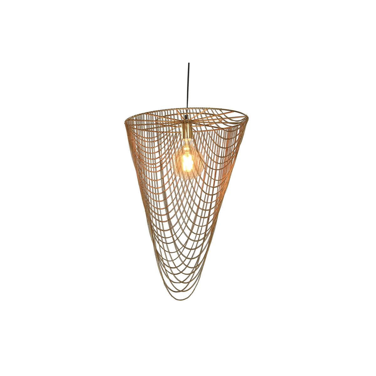 Taklampa Home ESPRIT Gyllene Järn 46 x 46 x 69 cm - 2