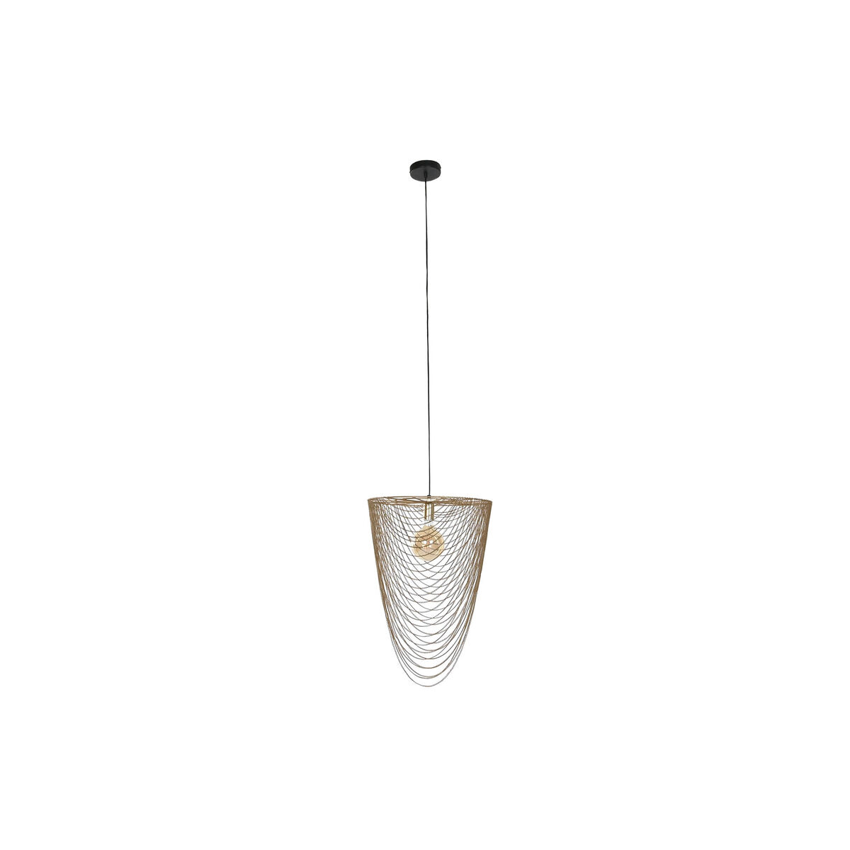 Taklampa Home ESPRIT Gyllene Järn 46 x 46 x 69 cm