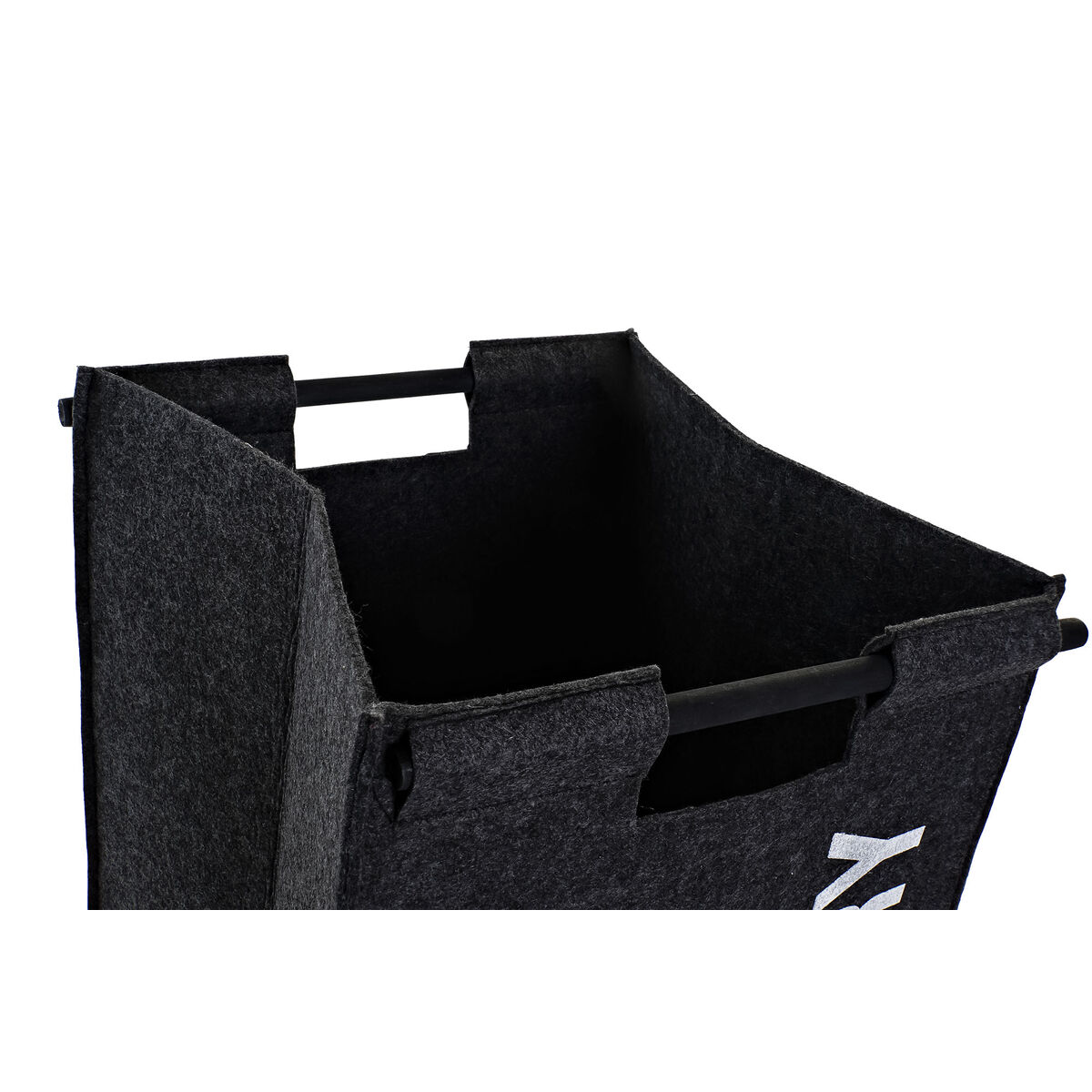 Tvättkorg DKD Home Decor Svart Grå Trä 37 x 37 x 55 cm (2 antal) - 11